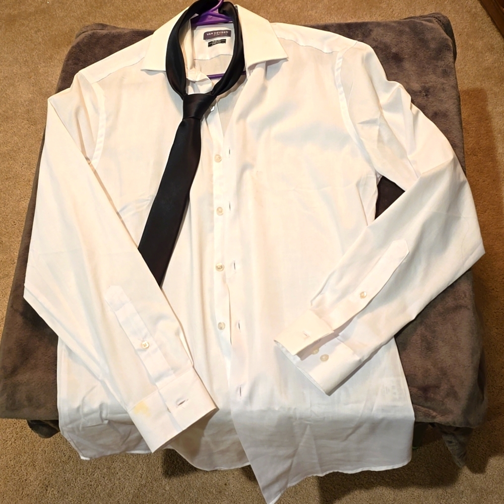 Men's Van Heusen Flex slim fit stretch white dress shirt